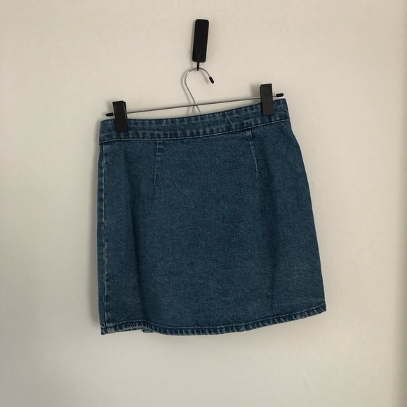 Denim wrap skirt with double snap closure - Picture 2 of 2
